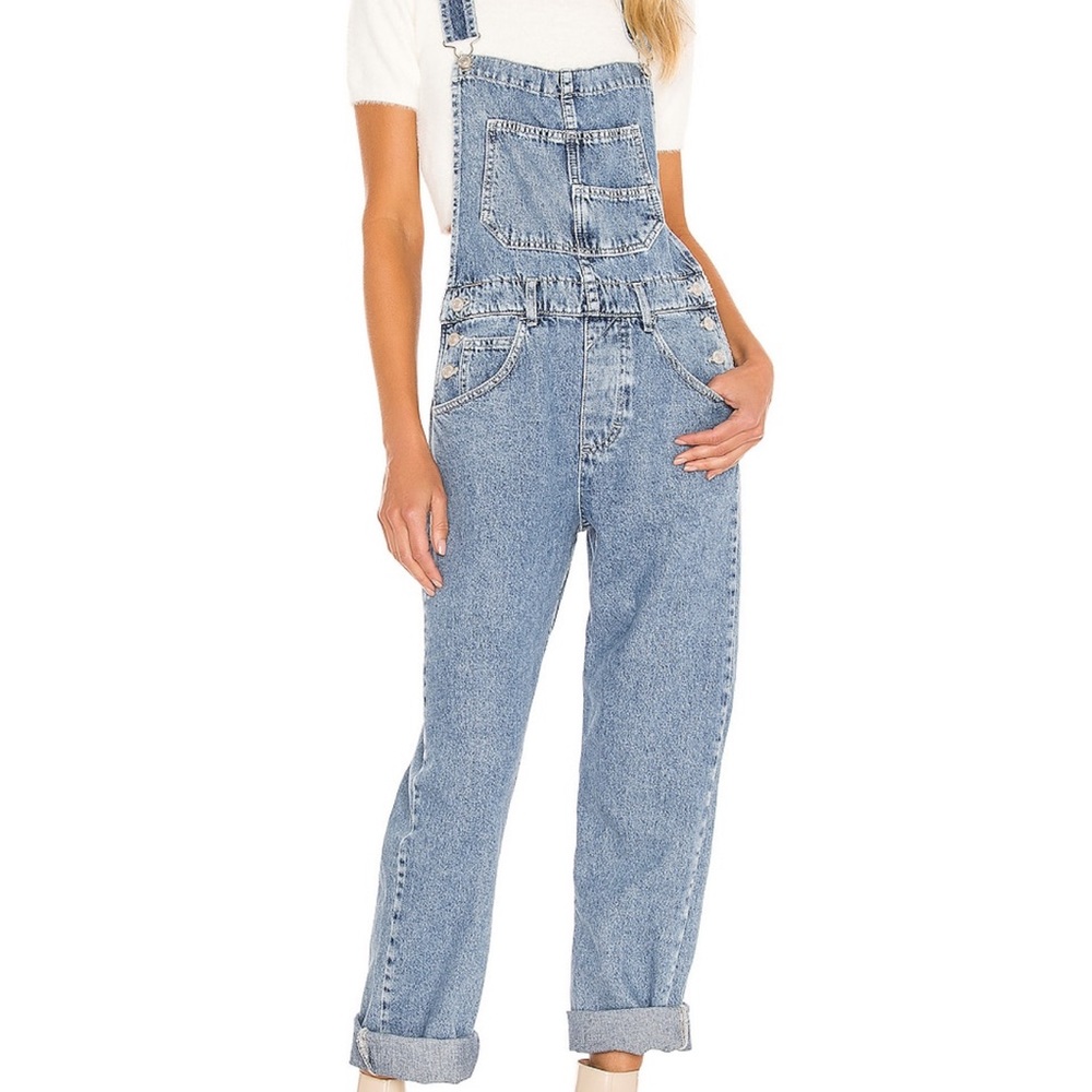 We The Free Ziggy Light Blue Denim Overalls